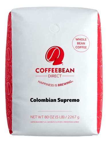 Coffee Bean Direct Colombian Supremo, Café Integral, Bolsa.
