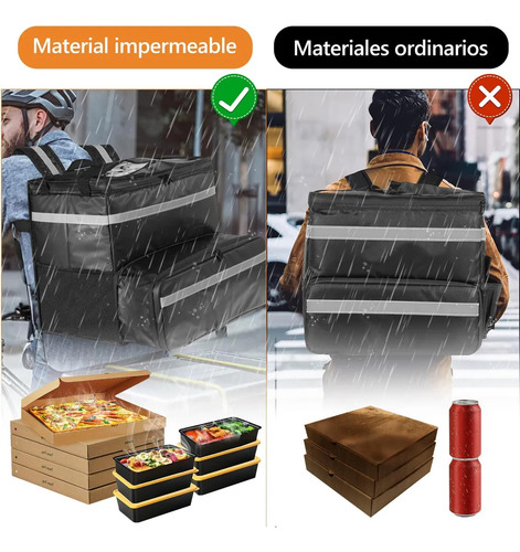 Mochila Repartidor Bolsa De Reparto Pizza Expandible Aislada
