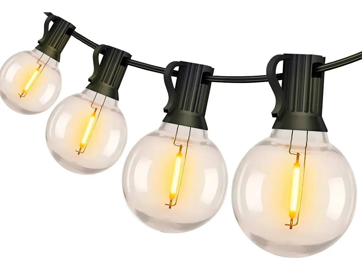 Guirnalda de Luces LED Exterior 15 m, 25 Focos LED Impermeables, Luces Vintage Decorativas para Iluminación de Jardín, Patio, Boda, Hogar, Cuarto y Navidad
