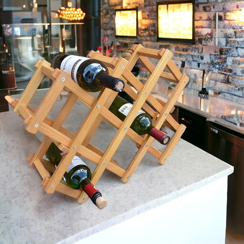 Cava Porta Botellas De Madera Practica Y Moderna Hogare Color C10 - Aile