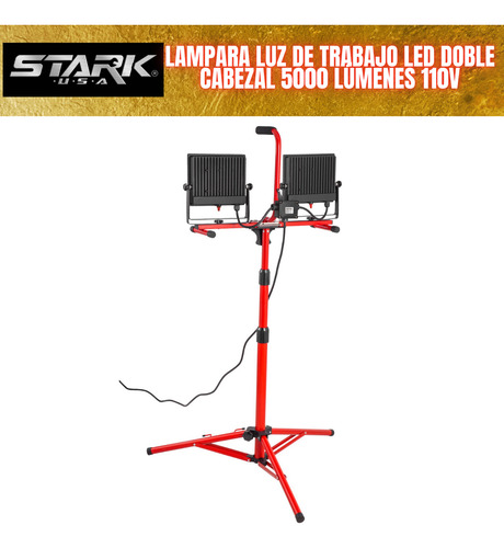 Lampara Luz De Trabajo Led Doble Cabezal 5000 Lúmenes 110v