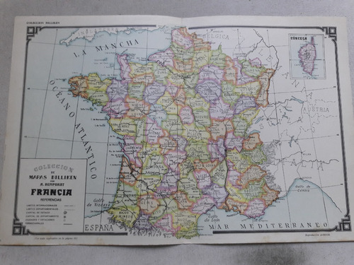 Lamina Coleccion De Mapas Billiken Francia Por Bemporat