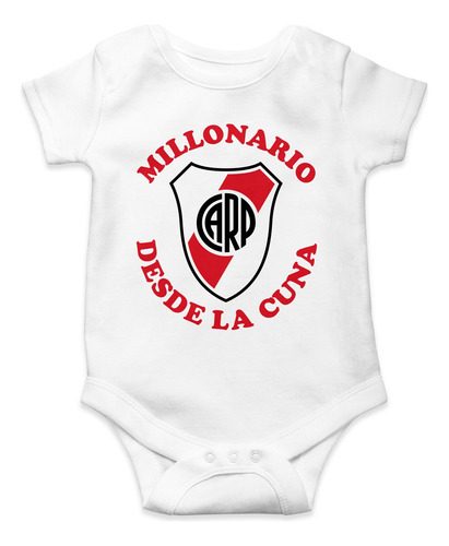 Body Para Bebé River Plate Millonario Desde La Cuna Algodón