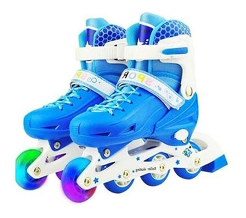 Juego De Patines En Línea Con Destello Para Niños Talla Sml