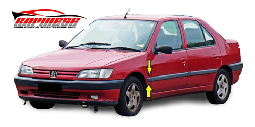 Peugeot 306 1995/99 Bagueta Guard Izquierd Ancha 56 Mm Ne 