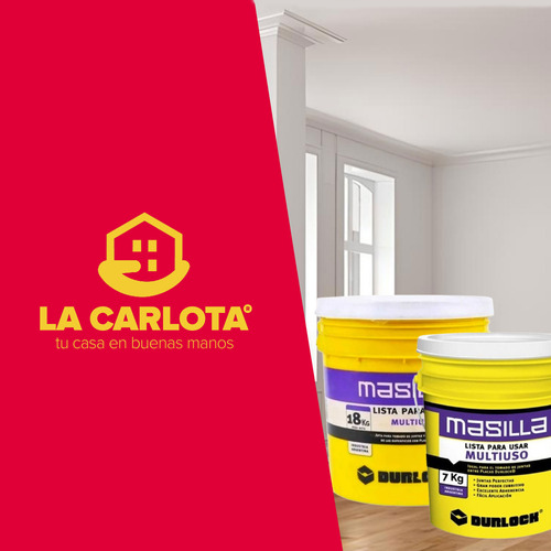 Masilla Placa De Yeso Durlock Multiuso 7 Kg Lista Para Uso