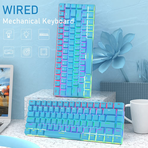 Felicon Ak33 - Teclado Mecánico Con Cable Para Videojuegos,