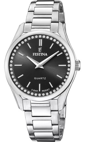 Reloj Festina Mujer Acero Piedras Cristales Clasico F20583.4