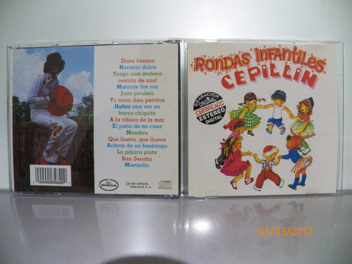 Cd Original Cepillin Rondas Infantiles