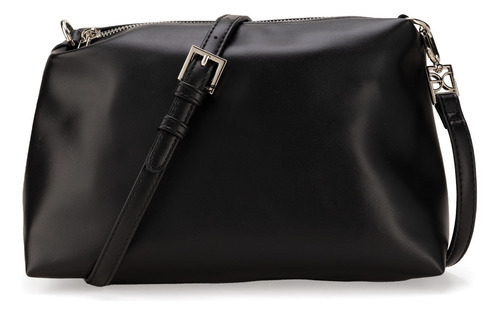 Bolsa Tote Cloe Para Mujer Mediana Doble Función Con Pouch Color Negro