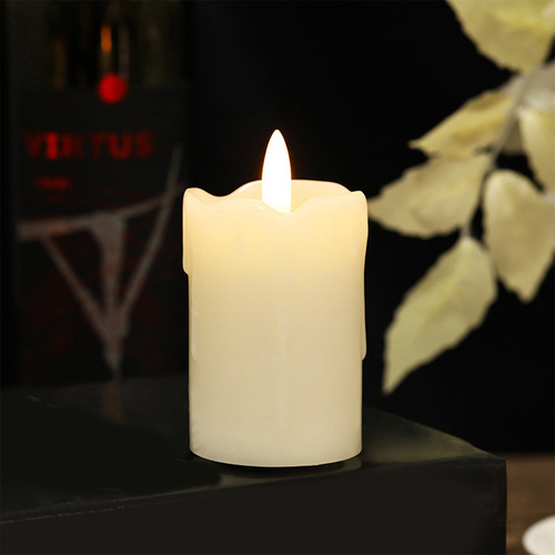 D Luces Decorativas Led Vela Electrónica Cilíndrica Paraff