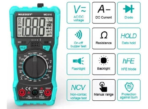 Multímetro Digital Mileseey Mc616 Automático Ac/dc Reforçado