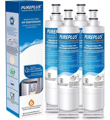 Pureplus Filtro De Agua Para Refrigerador, Repuesto Para Edr