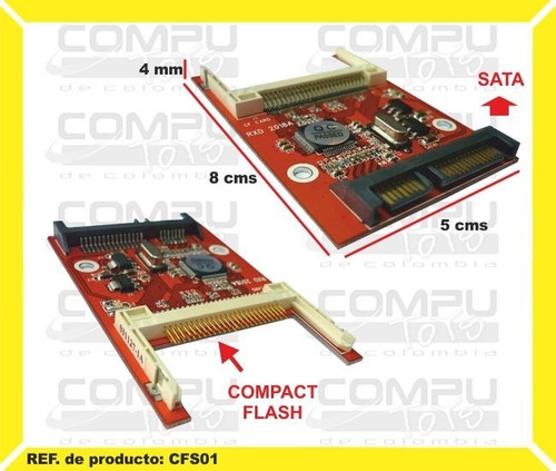 Conversor Compact Flash A Sata Ref: Cfs01 Computoys Sasn
