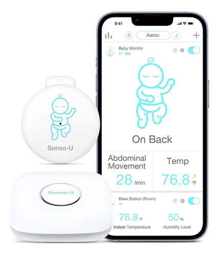 Monitor Sense-u Para Respirar, Temperatura Y Vuelco Para Beb