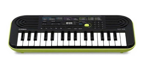 Imagen 3 de 8 de Teclado musical Casio Mini SA-46 32 teclas negro/verde