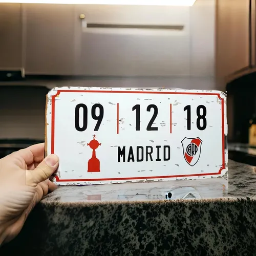 Cartel Chapa River Plate 09-12-18 Madrid Copa Libertadores