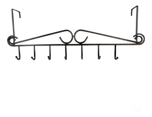  Cabide Suporte Parede Rio Tijucas 8 Ganchos Pendurar Roupas