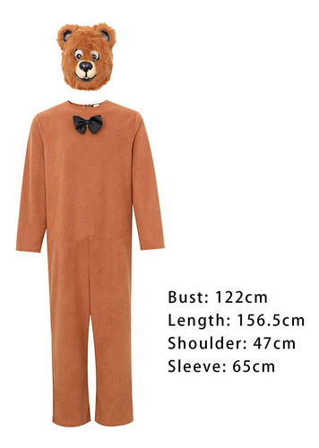 Fantasia De Urso Adulto Cosplay Macacão Fofo Para Festa