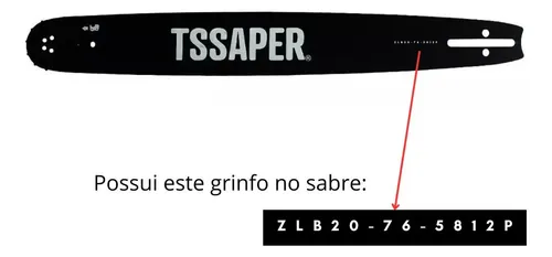 Kit Sabre + 2 Correntes P/ Motosserra Grinfo Zlb-20-76-5812p