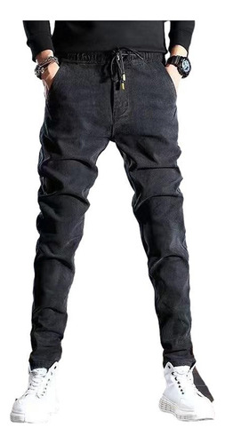 Pantalones Deportivos De Mezclilla Tipo Cargo, Estilo Urbano