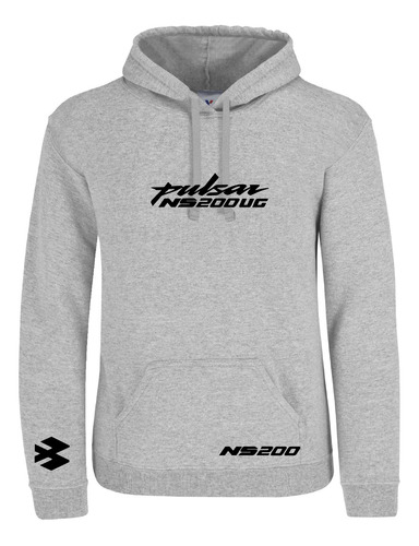 Sudadera Pulsar Ns 200 Ug Color Gris Azul Moto Biker