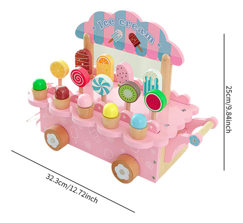 Juego De Helado De Madera, Juguetes Educativos De