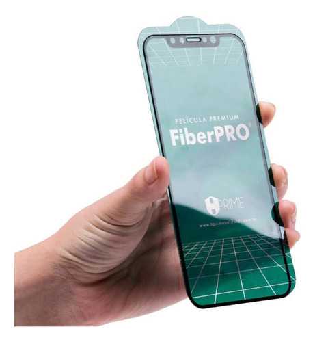 Hprime película fiberpro fosca preta para iphone 15 pro