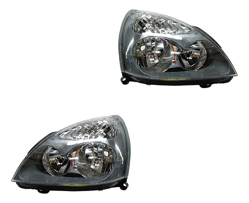 Par De Faros Renault Clio 2005-2006-2007-2008 Fondo Gris