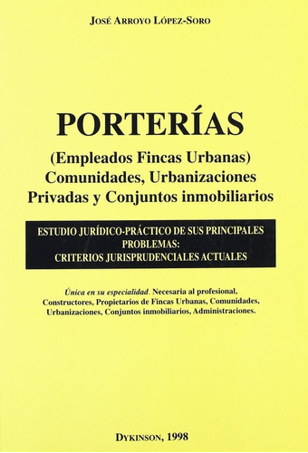 Libro Porterâ¡as (empleados Fincas Urbanas) Comunidades, ...