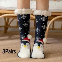 Comprar 3 Pares De Calcetines Navideños Divertidos De Papá Noel Para