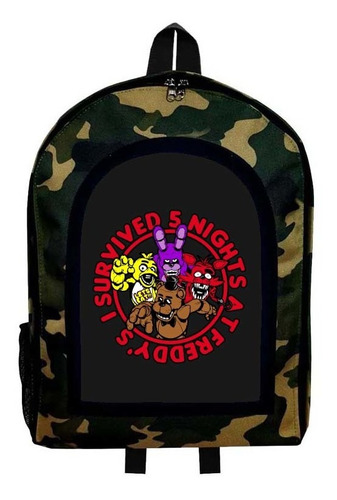 Mochila Camuflada Five Knights At Freddy Modelo 68