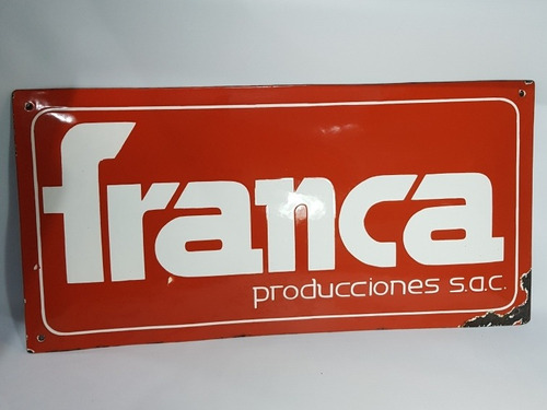 Cartel Enlozado Franca Bombé Original Relieve Exc 7o 2869