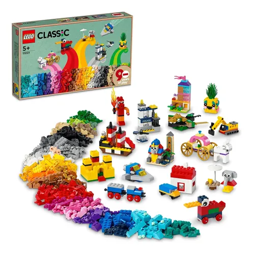 Lego Classic 90 Anos De Brincar 11021 Pack X1100 Peças | Frete grátis