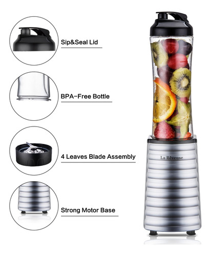 Licuadora Smoothies La Reveuse, Botella Portátil De 300 W Y