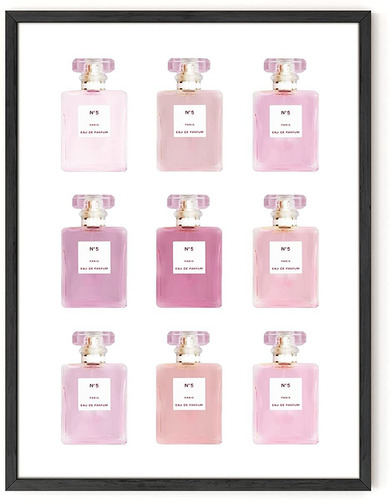 Glam Wall Art Eau De Parfum  Por Haus And Hues Blush Pink D