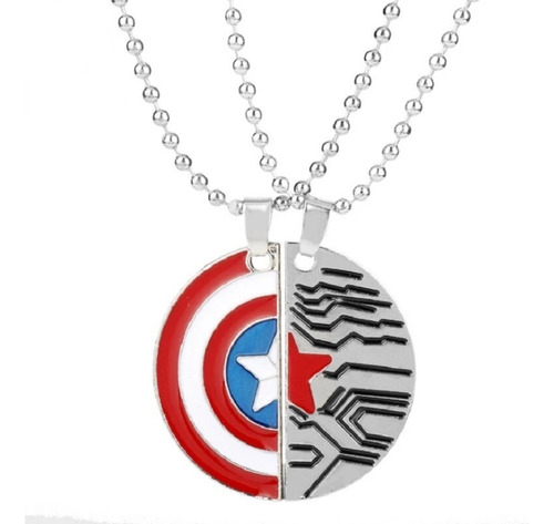 Collares Capitan America Mejores Amigos Bff Cadenas