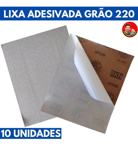 Lixa 220 Adesiva Colante Para Taco Lixador Manual Sem Velcro