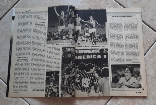 Revista Placar 695 Fluminense Campeão Guanabara 1983 Pôster (Usado)