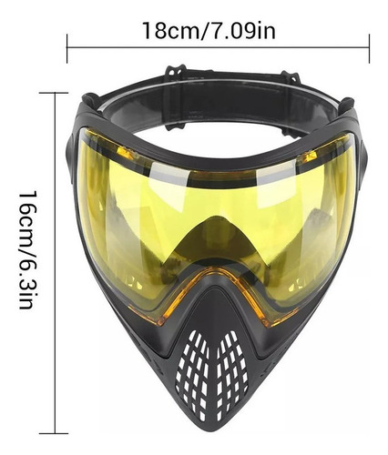Máscara Tática Ao Ar Livre De Paintball De Camada Única F1