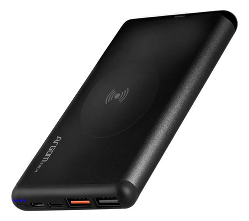 Power Bank S12w 12000mah Con Carga Inalámbrica Rápida De 15w