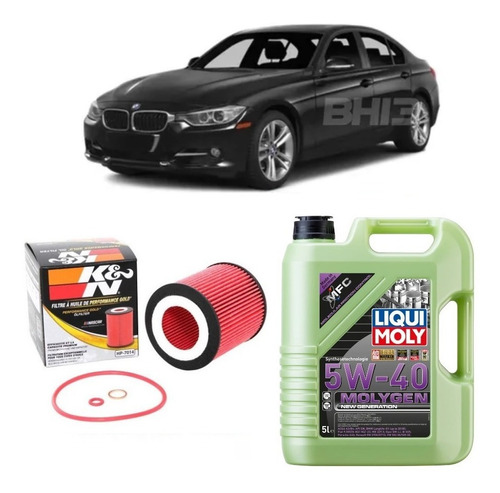 Bmw 320i Kit Troca De Óleo Liqui Moly 5w40 Molygen Hp7014