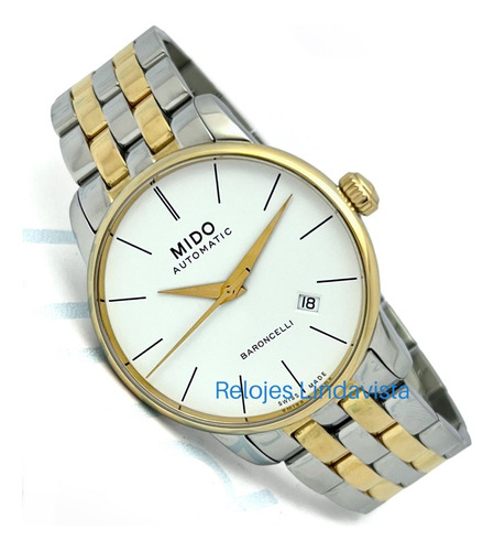 Reloj Mido Baroncelli Automático Acero Plegado Dorado