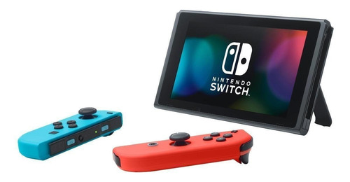 Nintendo Switch Neon Blue And Neon Red Joycon. Color Rojo