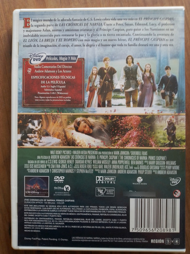 Dvd Las Crónicas De Narnia Príncipe Caspian Infantil Disney (Usado)