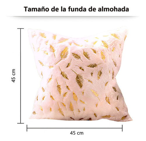 Dos Piezas De Funda De Cojín De Felpa Para Sala De Estar Rosa