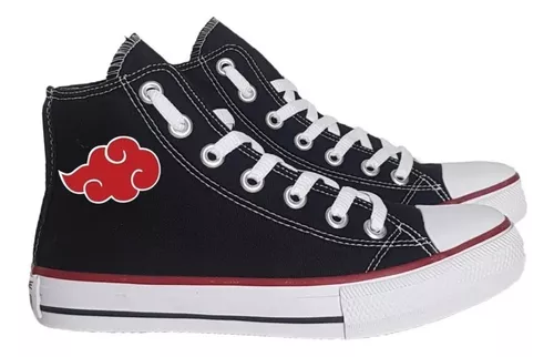 Tenis Star All Black Naruto Nuvem Akatsuki Adulto e Infantil