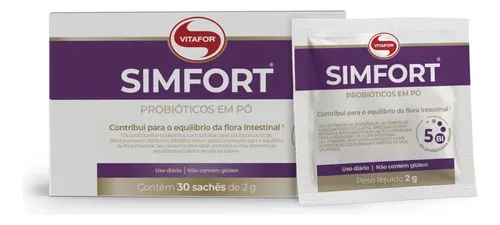 Suplemento Simfort Com 30 Sachês De 2g Vitafor
