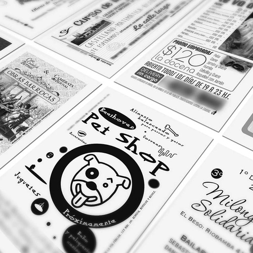Volantes Folletos Por 1000un 10x15 Blanco Y Negro