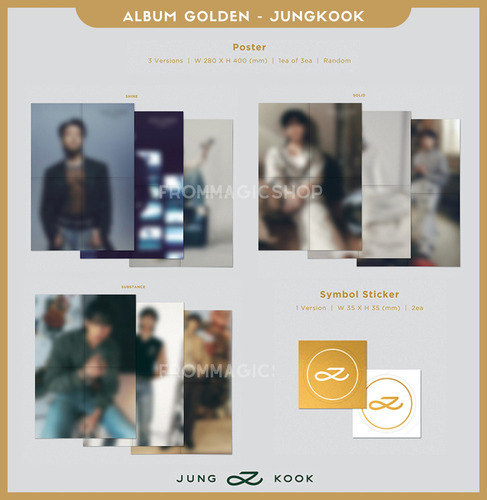 Album Jungkook ( Bts ) Golden ( Set + Weverse Ver ) + Pob